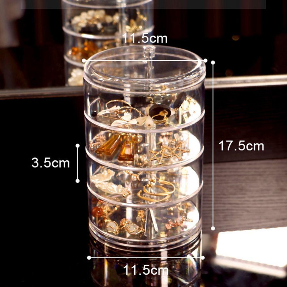 Case Multilayer Jewelry Box Ring Holder Storage Case Rotate Jewelry Boxes Ring Box Earring Storage
