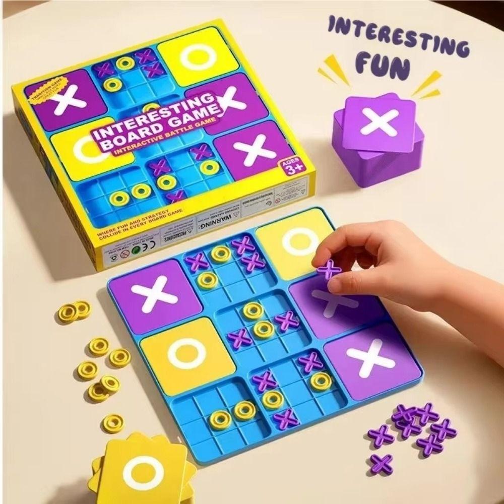 Creative Montessori Puzzle Table Game Funny Nine-Square XO Game  Kids Boys Girls