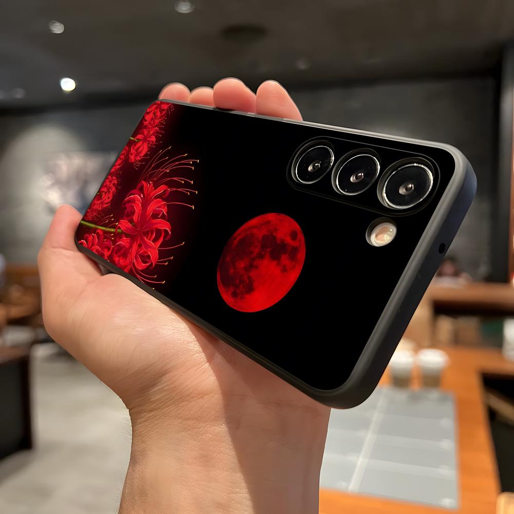 Red Spider Lily Flower Of Hell Phone Case For Samsung A56 A36 A26 A16 A15 A25 A35 A55 A14 A34 A24 A54 Black Soft Shell