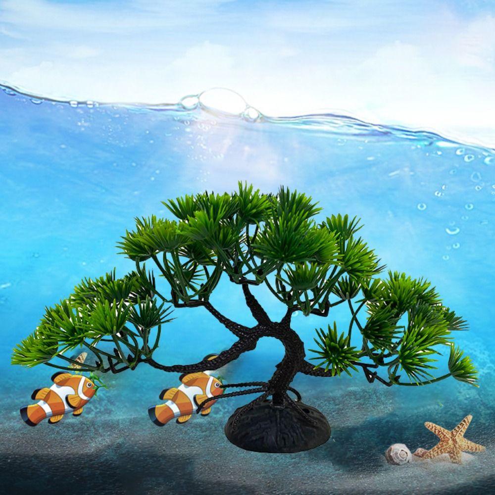 Plastic Water Grass  Simulated Plant Home Ornaments Artificial Pine Tree  Office Desk Decor