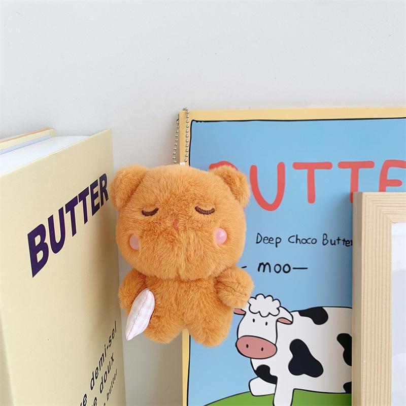 New Creative Pillow Bunny Plush Toy Grab Machine Doll Cute Bear Doll Keychain Bag Pendant