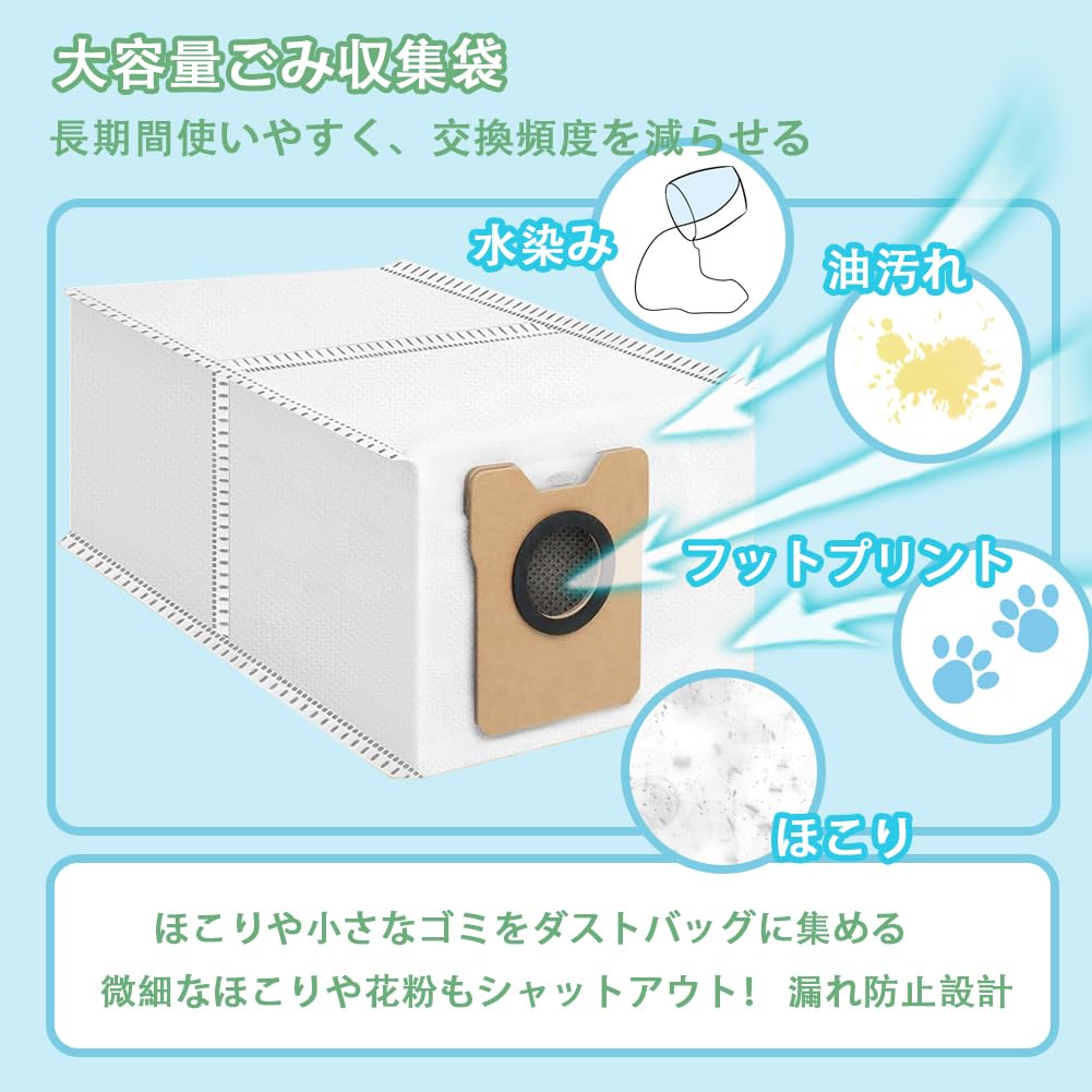 Compatible Anker Eufy C20 Consumables for the Robot Vacuum Omni C20: 1 Main Brush, 4 Cloths, 2 Filters, 4 Side Brushes, and 3 Dust Bags