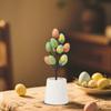 Easter Realistic Painted Egg Potted Plant Decoration Printed Painted Egg Easter Desktop Decoration Ornament