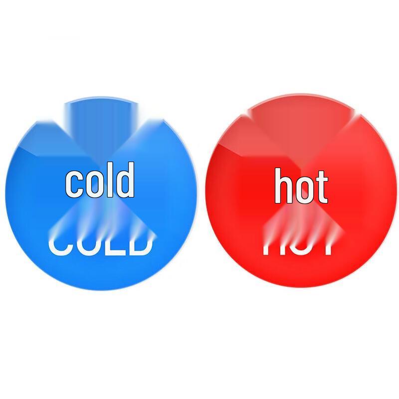 Acrylic Hot & Cold Water Faucet Sign Sticker 3.5x3.5cm