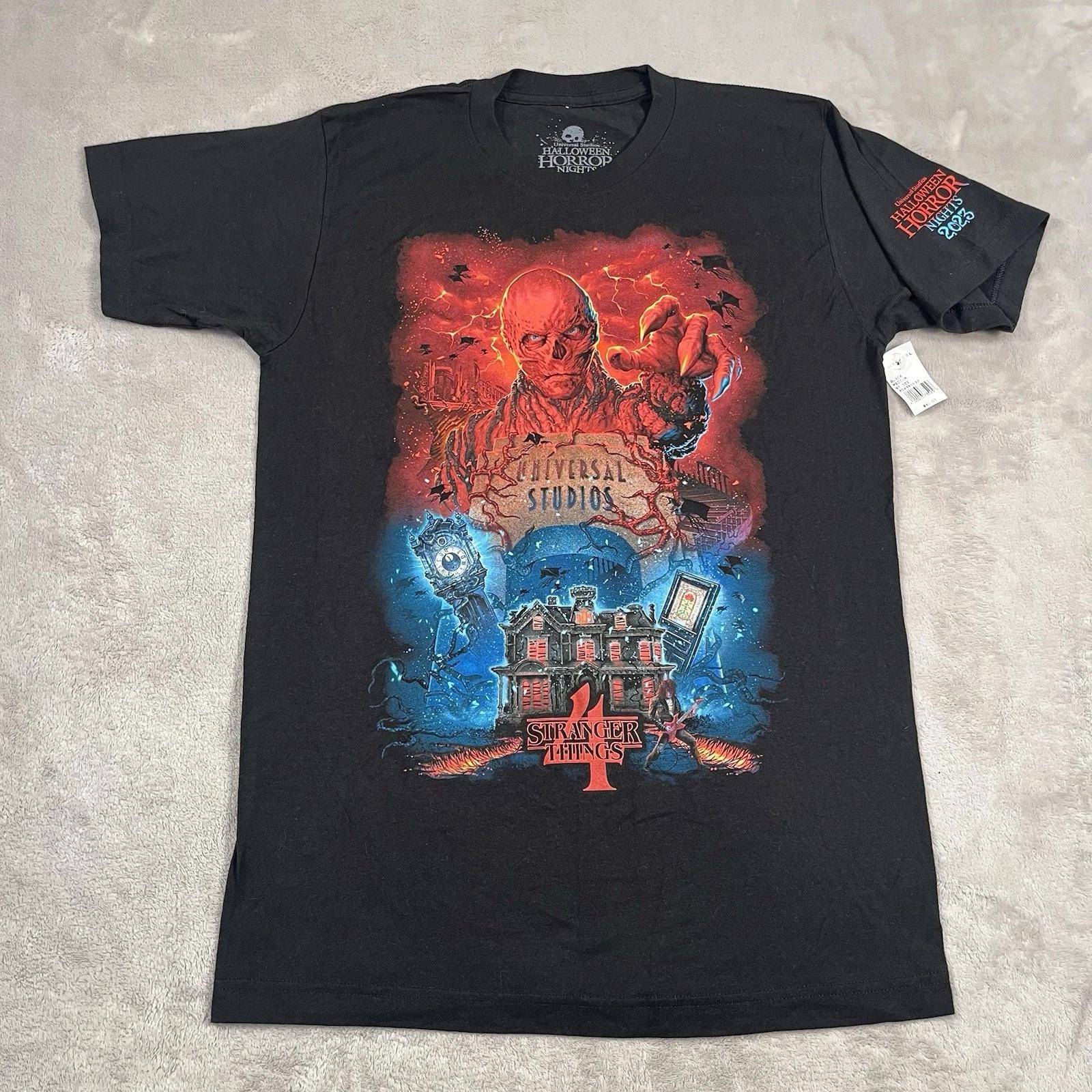 Universal Studios Stranger Things Halloween Shirt Adults Size Medium Black NEW S