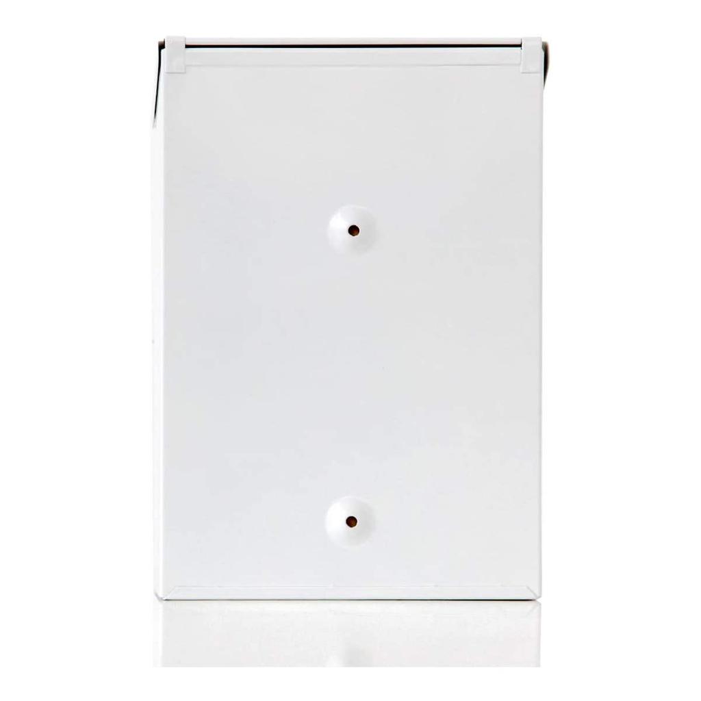 Lysmics Mailbox, Post Box, Wall-Mounted, Key-Lock, Metal, White, Small (White)