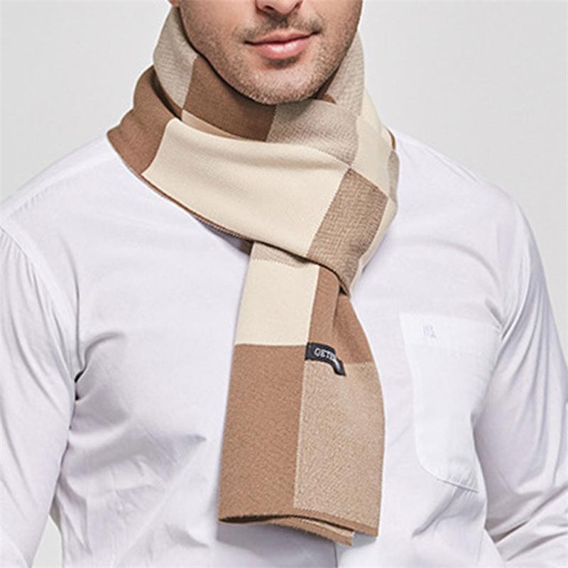 Men Scarf Winter Warm Cashmere Scarves Fashion Men'S Pashmina Shawl Business Bufandas Male Accessories