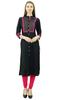 Phagun Womens Rayon Straight Tunic Kurta Open Front Kurti Mandarin Collar Indian