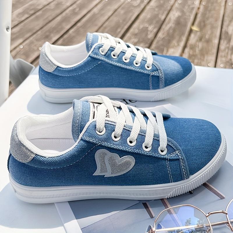 Women'S Casual Sneakers - Breathable Fabric Lace-Up Shoes with PVC Sole, White Low-Top Design, All-Season Comfort for Casual Attire