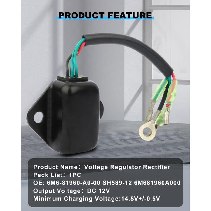 ECCPP Voltage Rectifier Regulator 89-96 for Kawasaki JF650 TS 92-95 for Kawasaki JF650 X2 91-95 for Kawasaki JL650 SC 92-93 for Kawasaki JS650 650SX