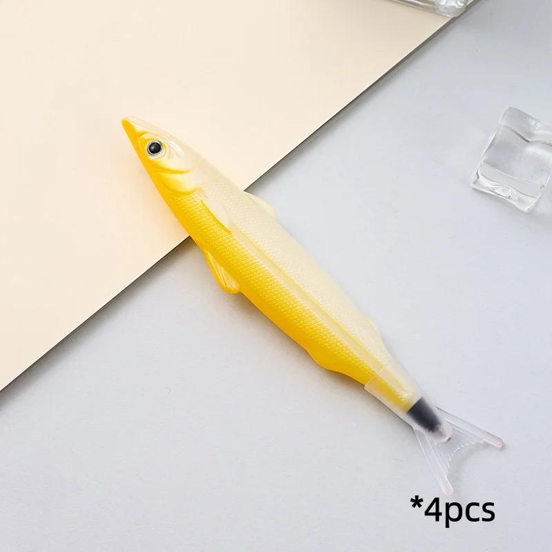 4pcs Cute Kawaii Sea Fish Stationery Creative Ballpoint Pen Office School Supply Novelty Funny Lovely Pens