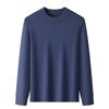 Hengyuanxiang Men's 100% Pure Wool Pullover Semi-High Neck Sweater