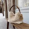 Women Bag Autumn Winter Luxury Fashion New 2025 Imitation Lamb Wool Shoulder Bag Handbag Simple Office Women Bag