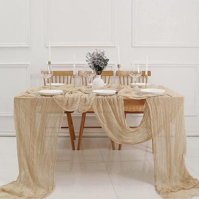 Exklusiver Knittergaze Tischläufer für Hochzeiten, Duschen & Partys