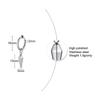Small Tree Single Spike Onch Earings for Men Huggie Hinged Stainless Steel Male Jewelry