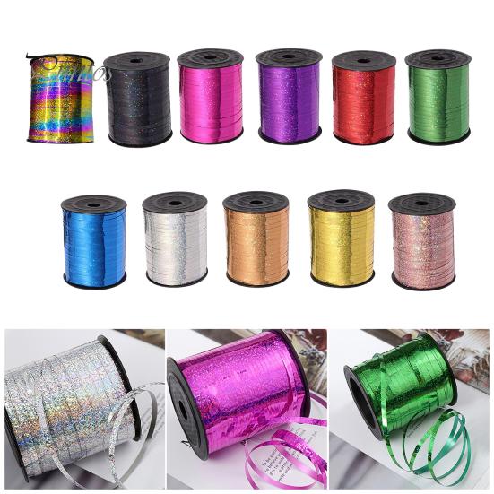 500 Yards Curling Ribbon Glitter Shiny Ballon Ribbon String Roll for Gift Wrapping Crafts Party Decorations