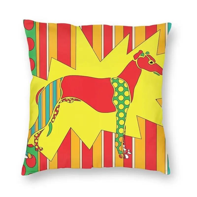 Nordic Style Greyhound Throw Pillow Case Home Decorative Custom Square Whippet Sihthound Dog Cushion Cover 45x45 Pillowcover