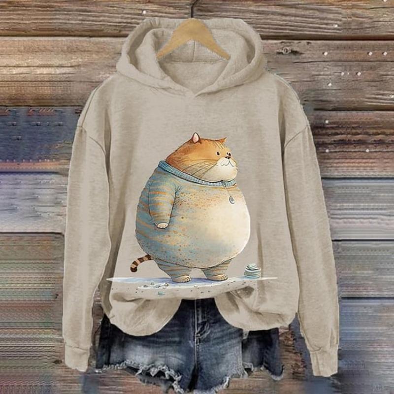 2024 New Women's Hoodie Colour Animal 3d Harajuku Printing Round Neck Tops Sweatshirt Spring/Autumn Fashions Clothing Casual