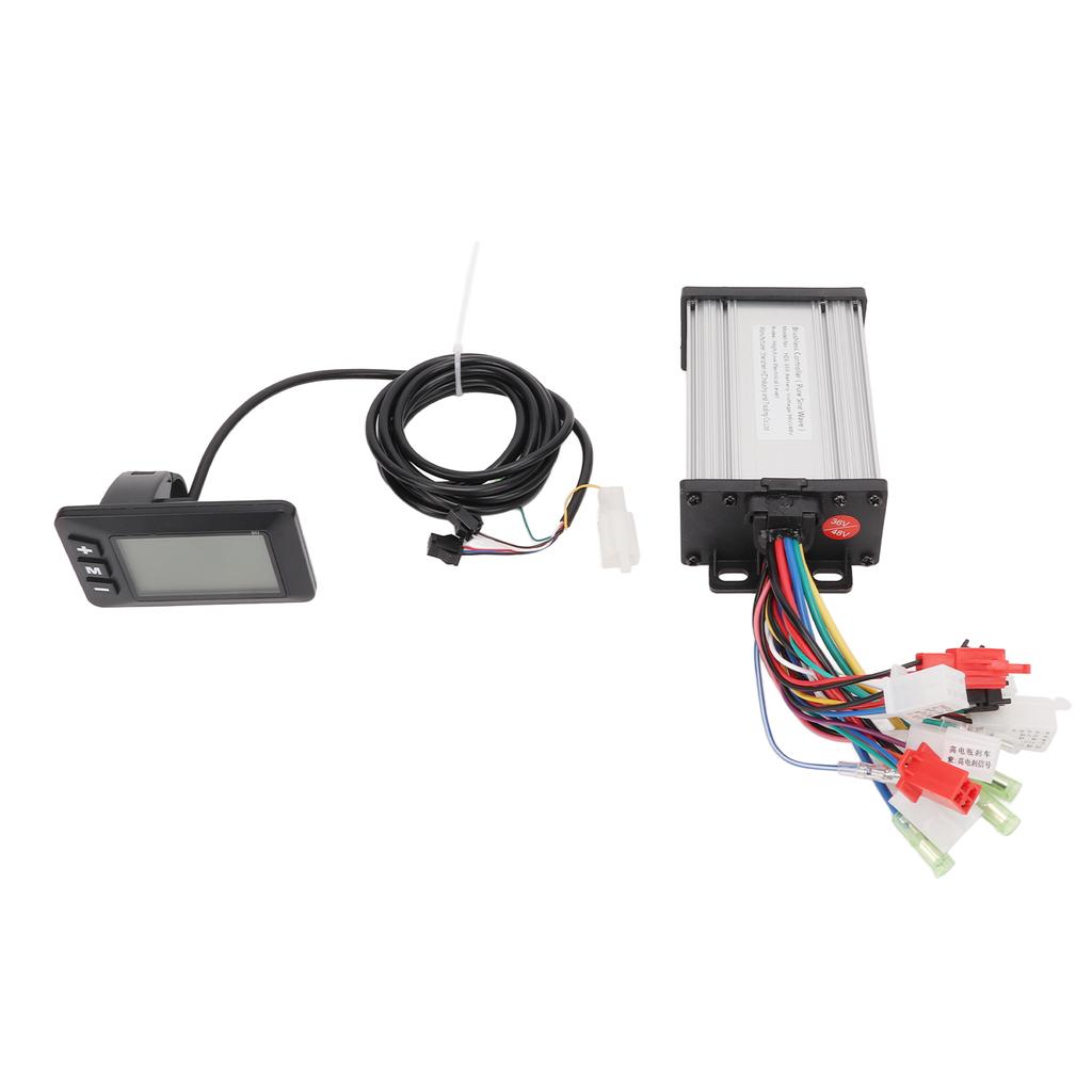 Zestaw kontrolera bezszczotkowego do roweru elektrycznego Stop Aluminium ABS 36V 48V 350W Cichy Zestaw Kontrolera z Wyświetlaczem LCD