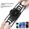 BENGGUO Bicycle Phone Mount Adjustable Silicone Elastic Strap Holder for 4.7-7.2 Inch Devices Bike Handlebar Bracket, Black