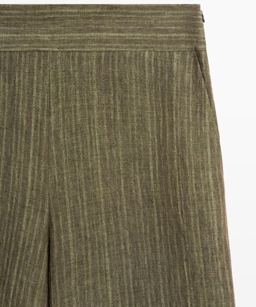 Masimodutti Corset Belt Detail Total Look Linen Pants