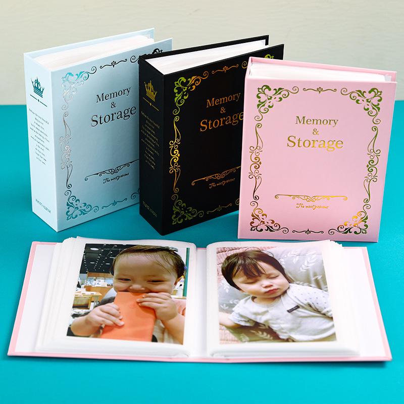 Large 6-Inch 4D Children's Growth Photo Album with 100 Laminated Pages and Hot Stamping Cover