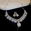 "High-End Luxury Drop Necklace and Earrings Set - European and American Niche Versatile Jewelry"