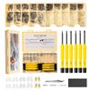 Maosnwei Magnetic Eyeglass Repair Kit with 6 Screwdrivers, Compact Case, Nose Pad Adjuster, Screws & Tweezers