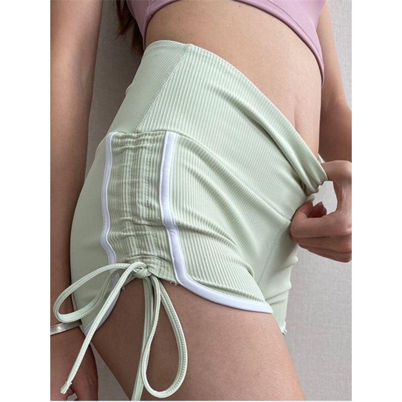 Fashion Sexy Raised Buttocks Drawstring Hot Pants Sports Shorts Female Fitness Gym Yoga Shorts Women
