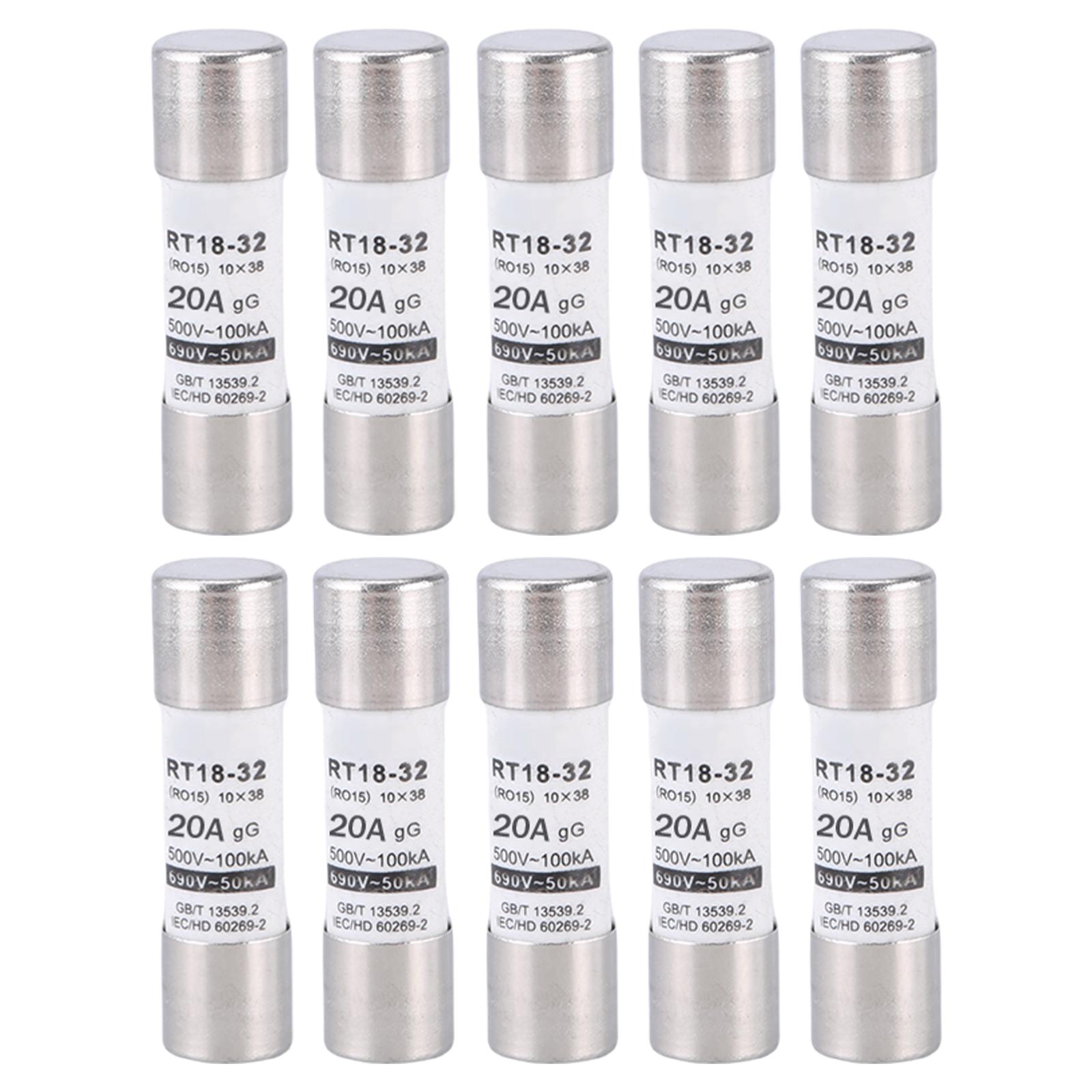 

10pcs Neozed Fuses Ceramic & Metal Fuses Protector set 3.9cm Length Neozed Fuses Multiple Size for Home & Business Use 20