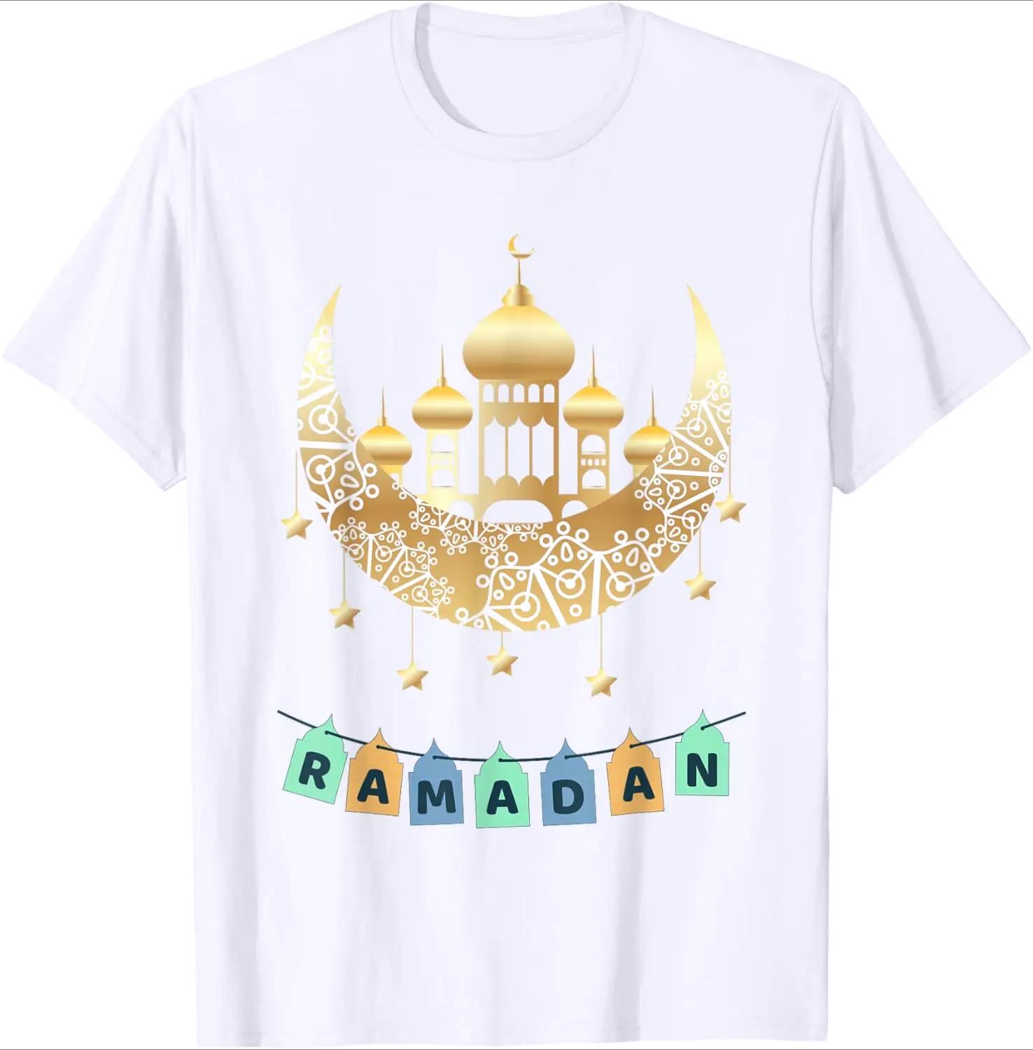 

Ramadan Mosque Moon Graphic Women Tee Muslim Islamic Celebration Gift Short Sleeve Clothing Fashion Harajuku Funny TShirt 3XL