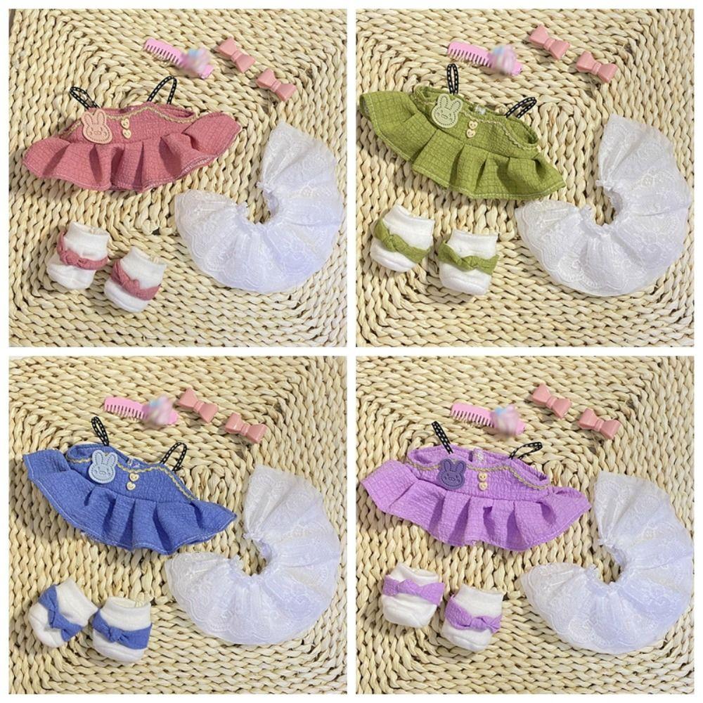 20cm Cotton Doll Clothes Rabbit Dress No Attributes Dolls Clothes  Doll Accessories