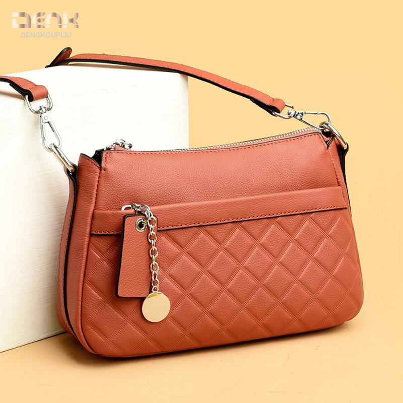 Leder Damen Tasche neues Design Gefühl vielseitig Mutter Tasche erste Schicht Rindsleder Einzel Schulter Crossbody Damen Tasche