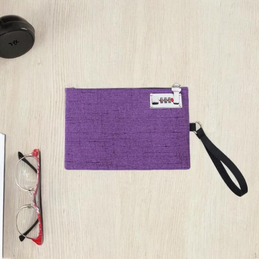 Document Organizer Handbag with Lock for Travel and Certificates