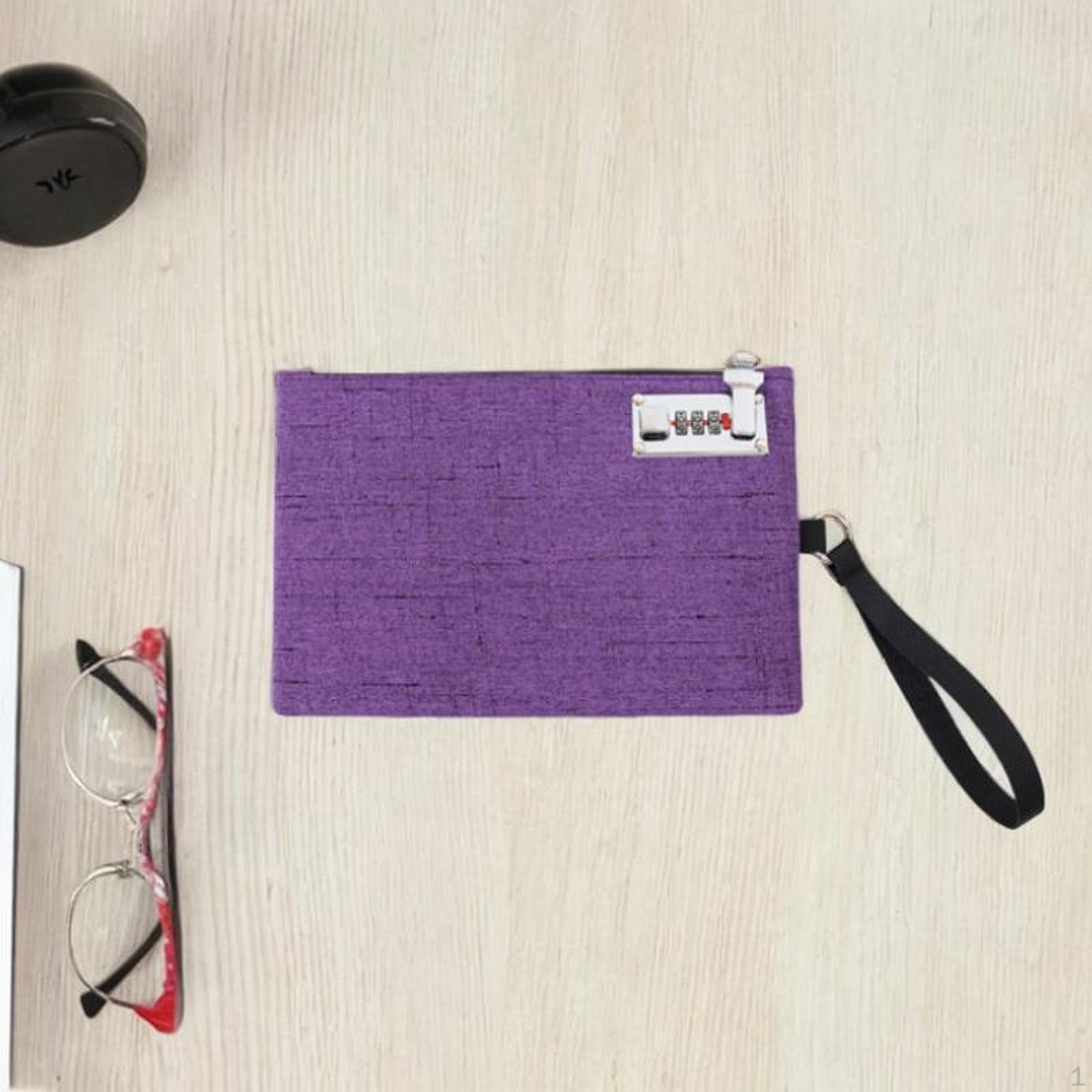 Сумка-органайзер для документов с замком для путешествий и сертификатов фиолетовый 1629₽