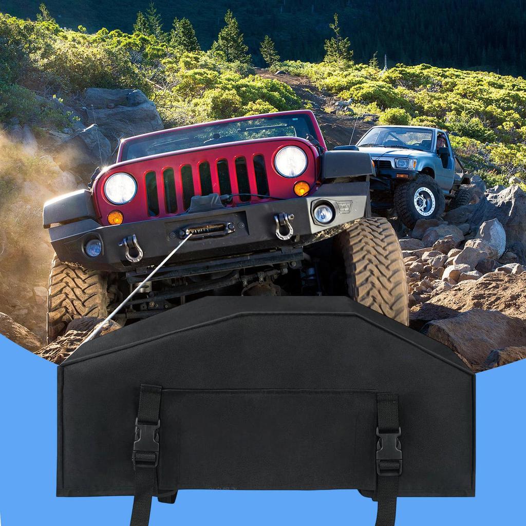 Winch Dust Cover UV Protection Adjustable Straps Oxford Waterproof Winch Accessories For Snow Automobile Automotive Car Outdoor