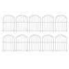Animal Barrier Fence Iron Sturdy Decorative Outdoor Dog Fence Border for Garden Yard