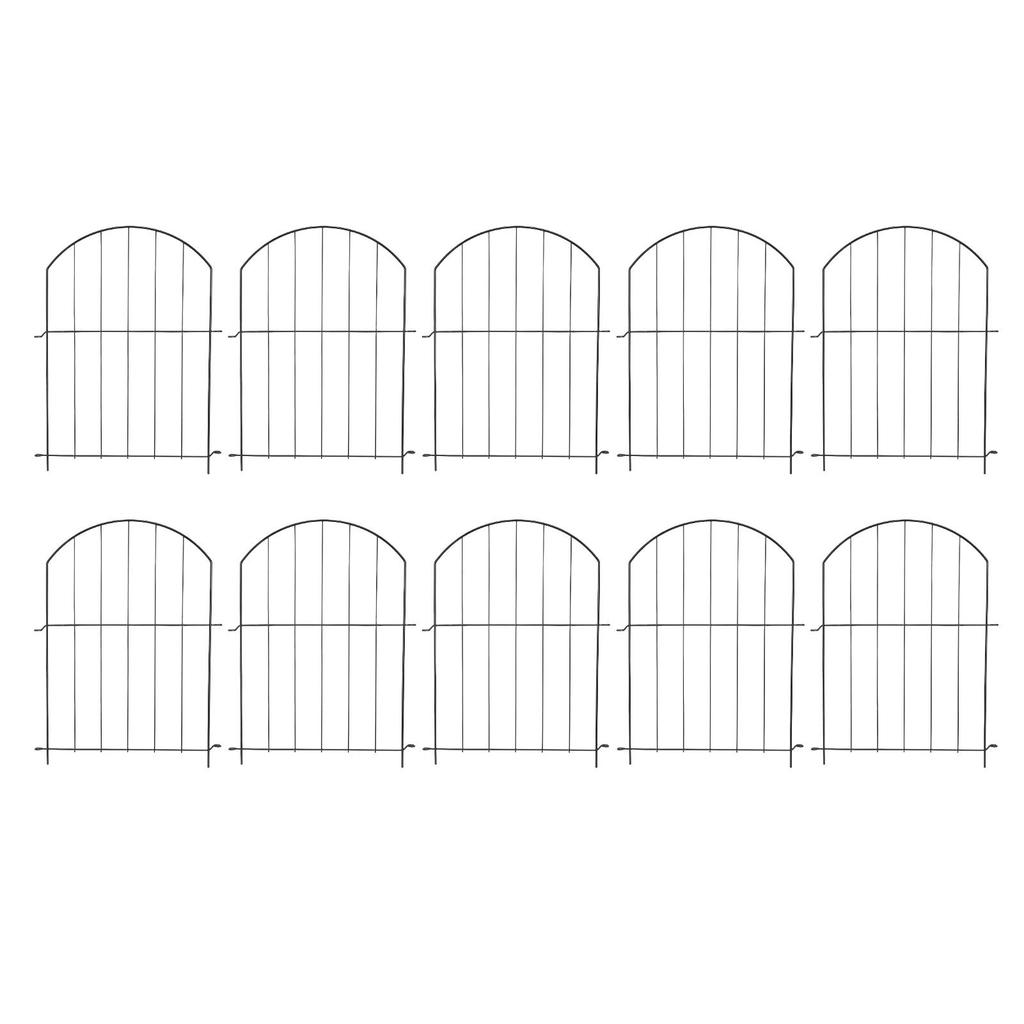 Animal Barrier Fence Iron Sturdy Decorative Outdoor Dog Fence Border for Garden Yard