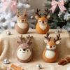 Handmade Christmas Deer Crafts Wool Felting Animals Kit Deer Handcraft For DIY Handmade Holiday Gifts O5Q3