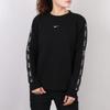 Nike Solid Logo Sports Knit Pullover Sweatshirt Women Sweatshirt Black AR3055-011