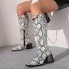 Autumn high boots color women's boots metal chain  40-48