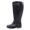 Excellent LOUIS VUITTON Knee-high boots LV logo leather black leather Women 36 Used
