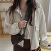 Women's Petite Hong Kong Style Collar Zip-Up Baseball Jacket - Versatile, Trendy Top for Spring and Autumn