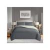 Couette polaire microfibre doublé sherpa 180x260 cm BICOLORE gris, par Soleil d'ocre