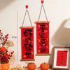 2026 Lunar Year Spring Couplets - Velvet Home Decoration for Chinese New Year, Convenient Fu Character Door Hangings for Festive