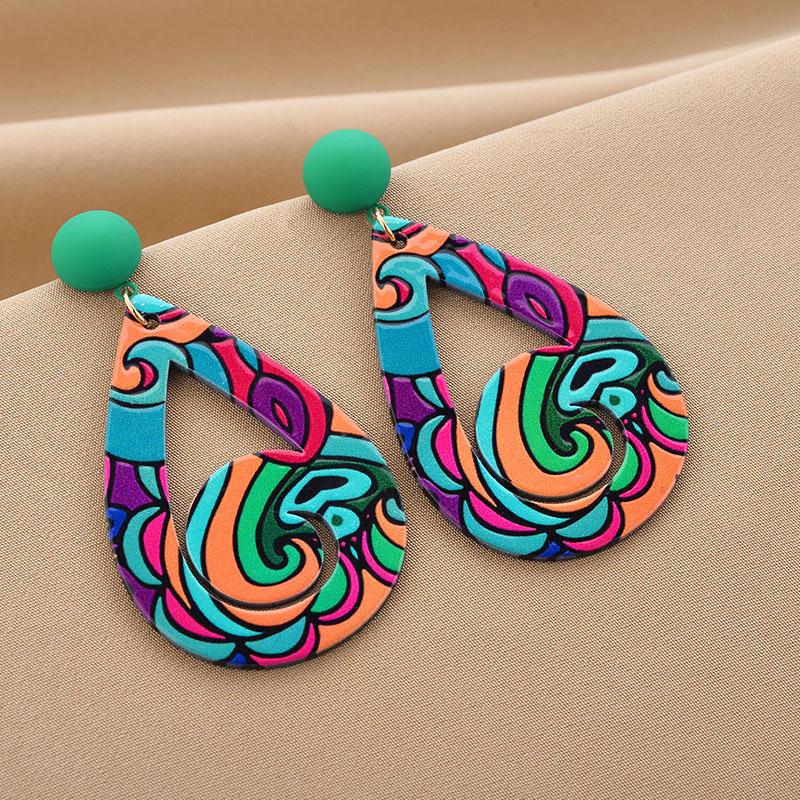 

Серьги-пусеты «Дуга» с леопардовым принтом «Серебряная игла» - Ретро европейский и американский стиль