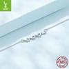 Summer Blue Wave Shape Anklet Creative Design Sense S925 Sterling Silver Anklet Jewelry