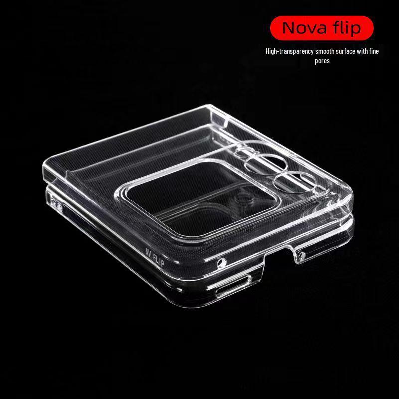 Huawei NovaFlip Folding Screen Case, Glossy Transparent, Precise Cutouts, Full Coverage Protective PC Case
