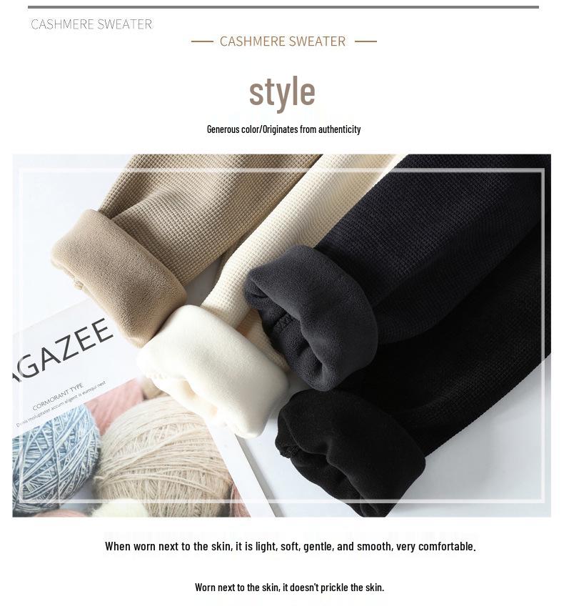 Men's Trendy Woolen Half-Zip Sweater with Velvet Lining - Warm Stand Collar Knitwear