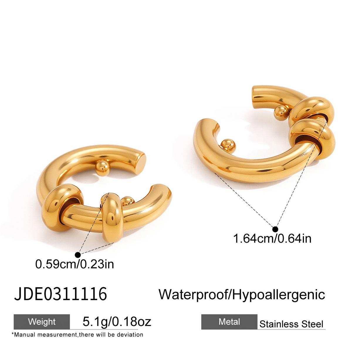 Европейские и американские серьги-кольца без прокола клипсы из нержавеющей стали